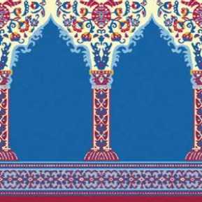 Çelebizade Buket Mihraplı Cami Halısı Mavi
