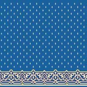 Çelebizade Fulyan Saflı Cami Halısı Mavi