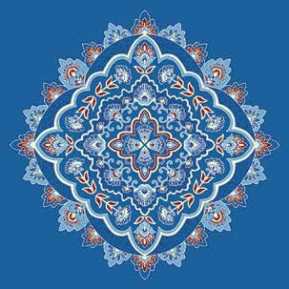 Çelebizade Susen Göbekli Cami Halısı Mavi