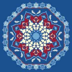 Çelebizade Sümbül Göbekli Cami Halısı Mavi