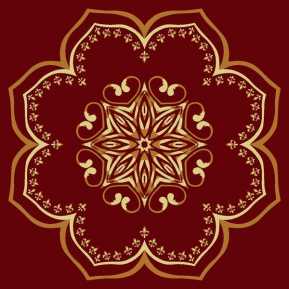 Çelebizade Mimoza Göbekli Cami Halısı Bordo