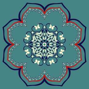 Çelebizade Mimoza Göbekli Cami Halısı Turkuaz