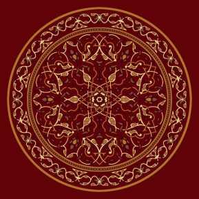 Çelebizade Petunya Göbekli Cami Halısı Kırmızı