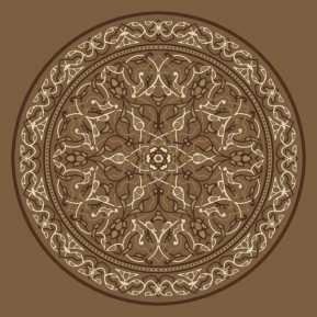 Çelebizade Petunya Göbekli Cami Halısı Kahverengi