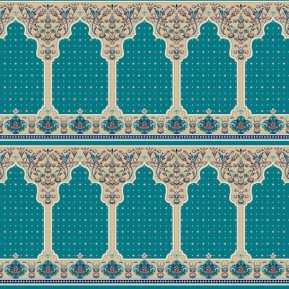 321 Mavi Seccadeli Mihraplı Akrilik Cami Halısı