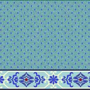 Çelebizade Molla Saflı Cami Halısı Turkuaz