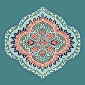 Çelebizade Sarmaşık Göbekli Cami Halısı Turkuaz