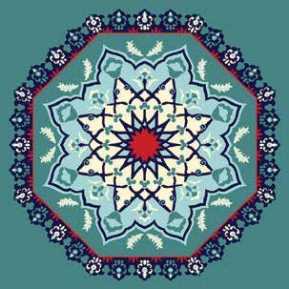 Çelebizade Sümbül Göbekli Cami Halısı Turkuaz