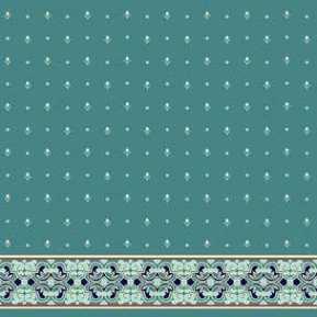 Çelebizade Gelincik Saflı Cami Halısı Turkuaz