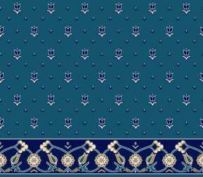 Myfloor S101-Koyu Mavi Saflı Cami Halısı