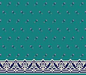 Myfloor S123-Koyu Çini Saflı Cami Halısı