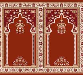 Myfloor S142-Kiremit Mihraplı Cami Halısı