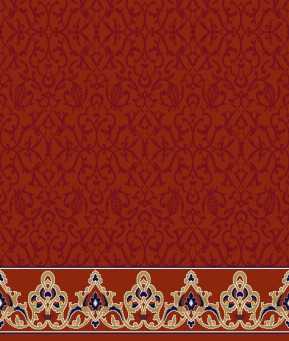 Myfloor S126-Kiremit Saflı Cami Halısı