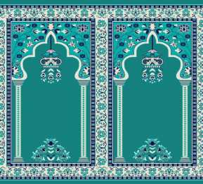 Myfloor S142-Koyu Çini Mihraplı Cami Halısı