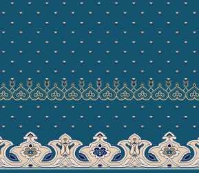 Myfloor S141-Koyu Mavi Saflı Cami Halısı