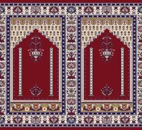 Myfloor S143-Bordo Mihraplı Cami Halısı