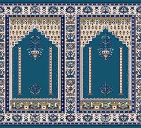 Myfloor S143-Koyu Mavi Mihraplı Cami Halısı