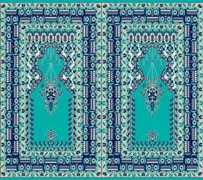 Myfloor S144-Açık Çini Mihraplı Cami Halısı
