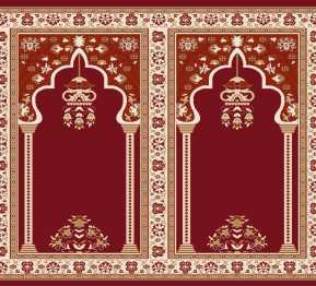 Myfloor S142-Bordo Mihraplı Cami Halısı
