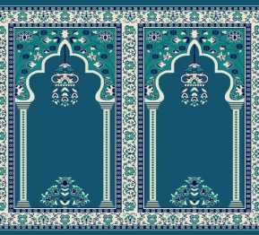 Myfloor S142-Koyu Mavi Mihraplı Cami Halısı