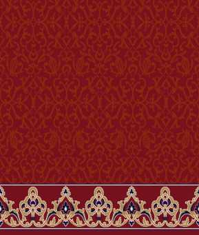 Myfloor S126-Bordo Saflı Cami Halısı