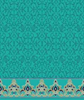 Myfloor S126-Açık Çini Saflı Cami Halısı