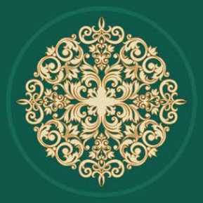 Çelebizade Orkide Göbekli Cami Halısı Yeşil