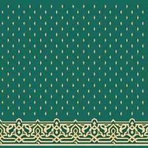 Çelebizade Fulyan Saflı Cami Halısı Yeşil